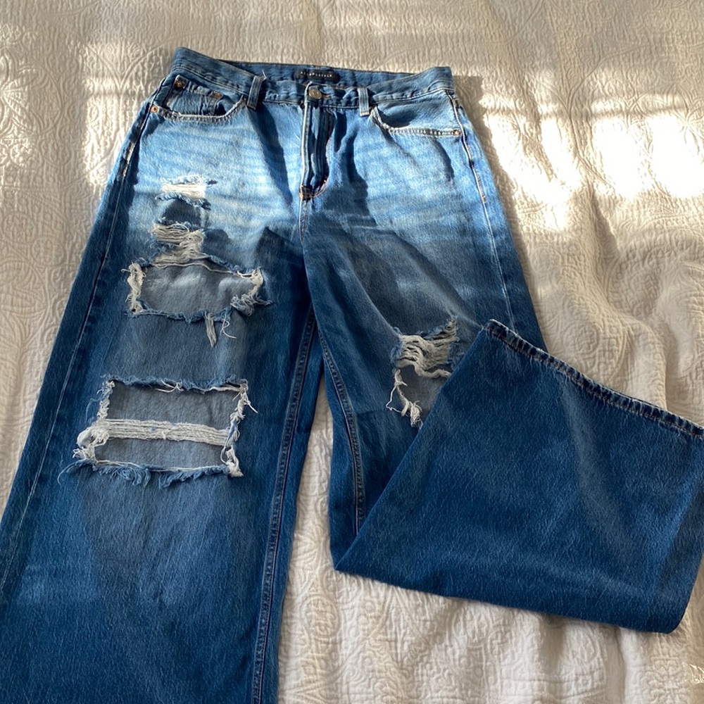 High-rise super wide leg